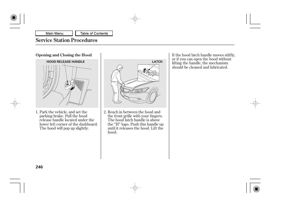 Service station procedures | HONDA 2010 Accord Coupe User Manual | Page 249 / 404