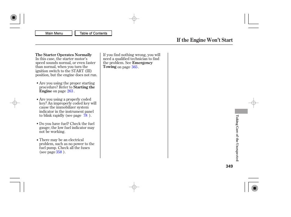 If the engine won’t start, 2010 accord coupe | HONDA 2010 Accord Coupe User Manual | Page 352 / 404