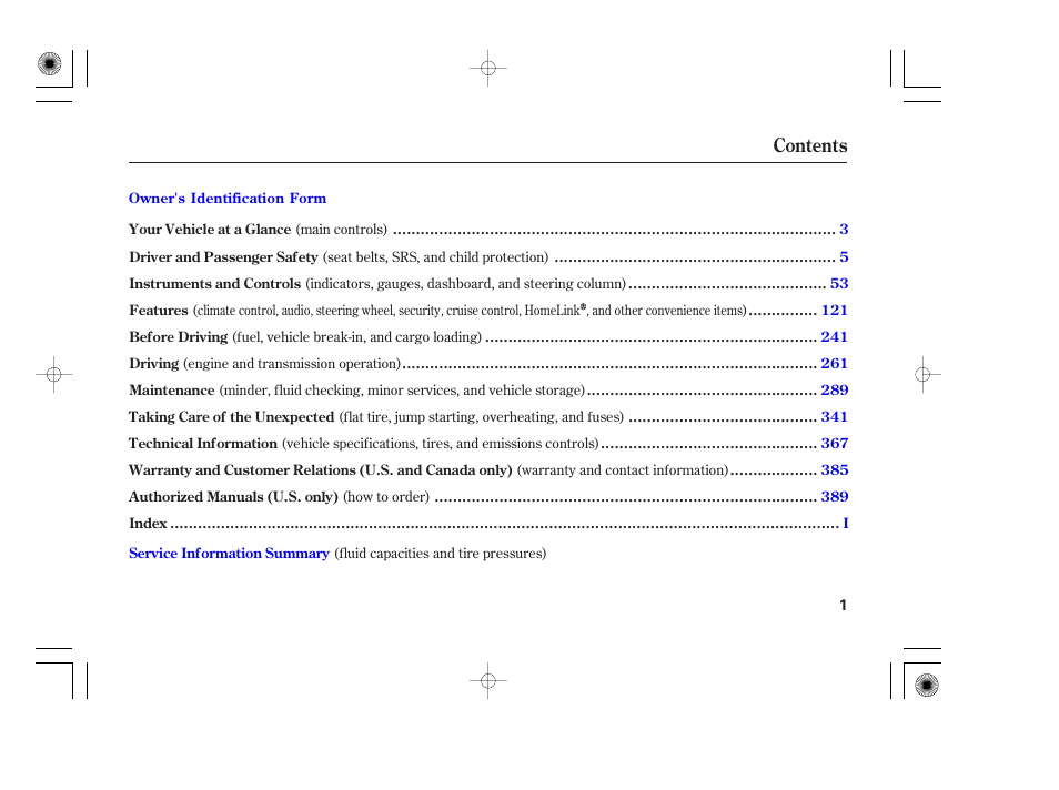 HONDA 2010 Accord Coupe User Manual | Page 4 / 404