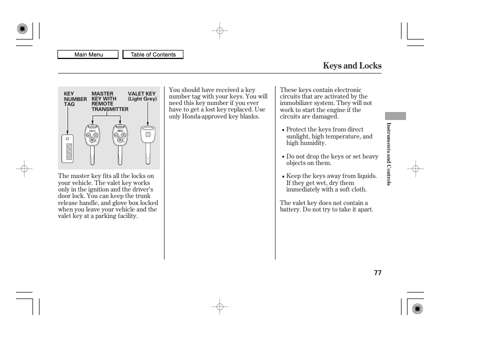 Keys and locks, 2010 accord coupe | HONDA 2010 Accord Coupe User Manual | Page 80 / 404