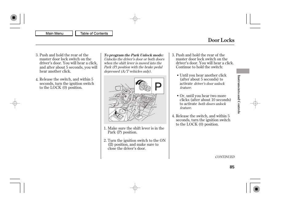 Door locks, 2010 accord coupe | HONDA 2010 Accord Coupe User Manual | Page 88 / 404