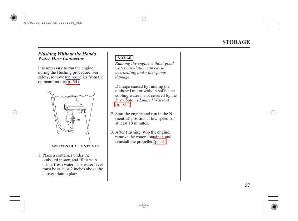 HONDA Outboard Motor BF5A User Manual | Page 59 / 95