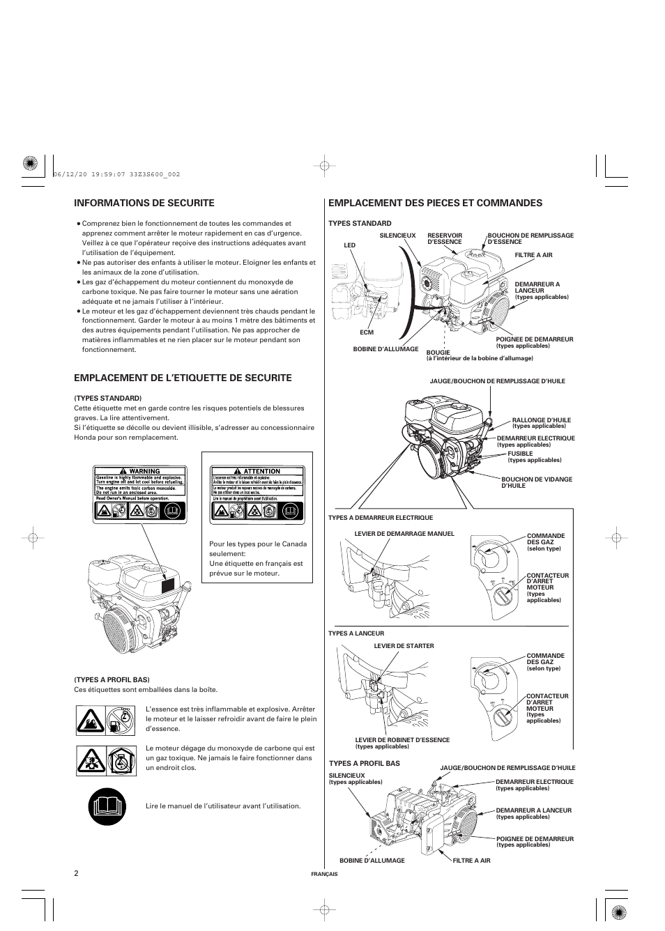 HONDA IGX440 User Manual | Page 26 / 72