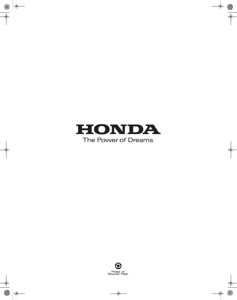 HONDA GCV160 User Manual | Page 56 / 56
