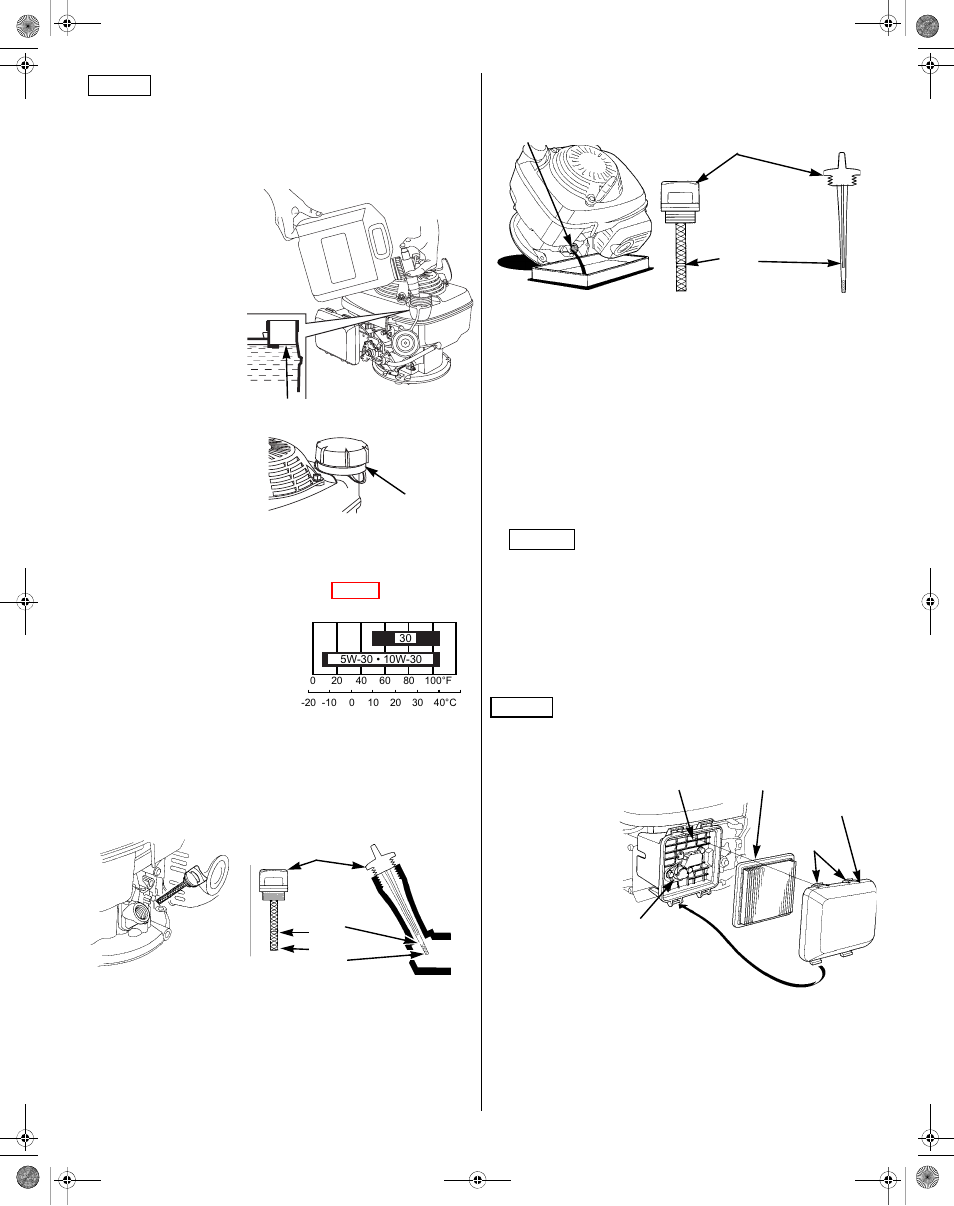 Adding fuel, Engine oil, Recommended oil | Oil level check, Oil change, Air cleaner, Inspection, Cleaning | HONDA GCV160 User Manual | Page 9 / 56
