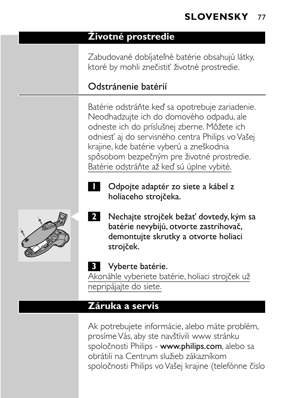 Philips HQ7830 User Manual | Page 75 / 164