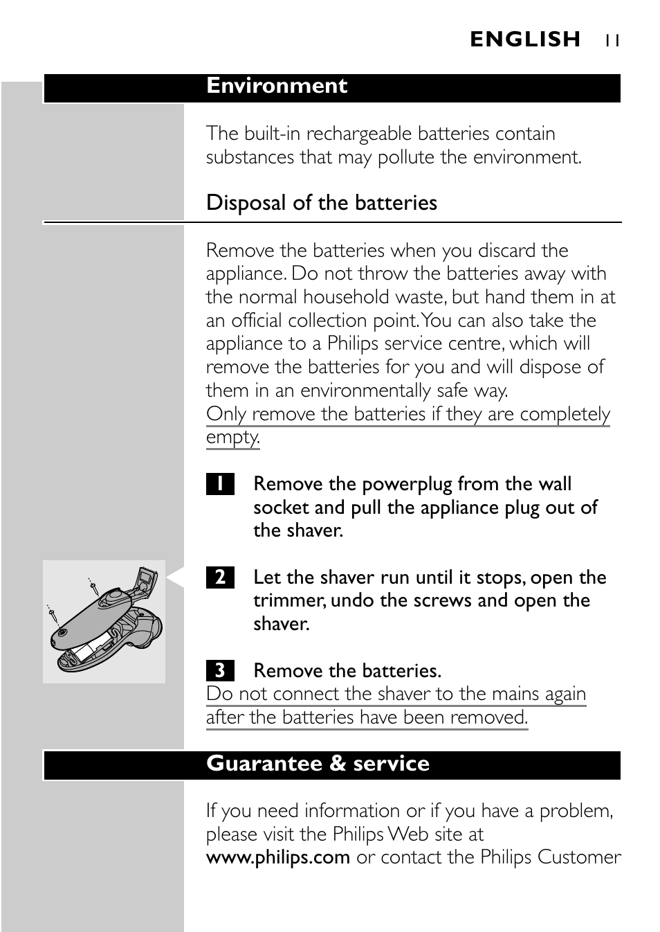 Philips HQ7830 User Manual | Page 9 / 164