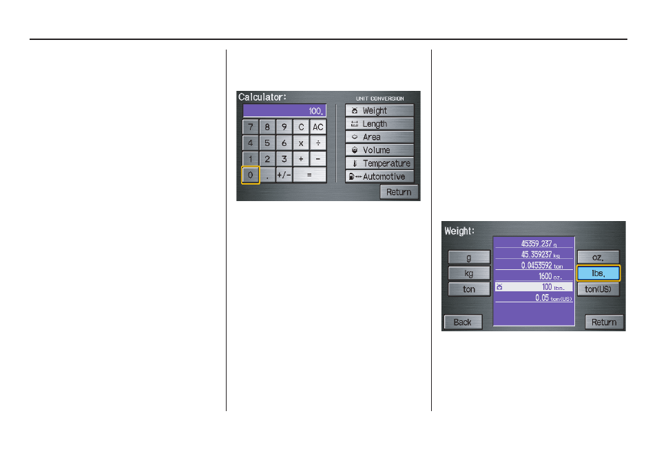 Information features | HONDA 2010 Element Navigation User Manual | Page 73 / 153