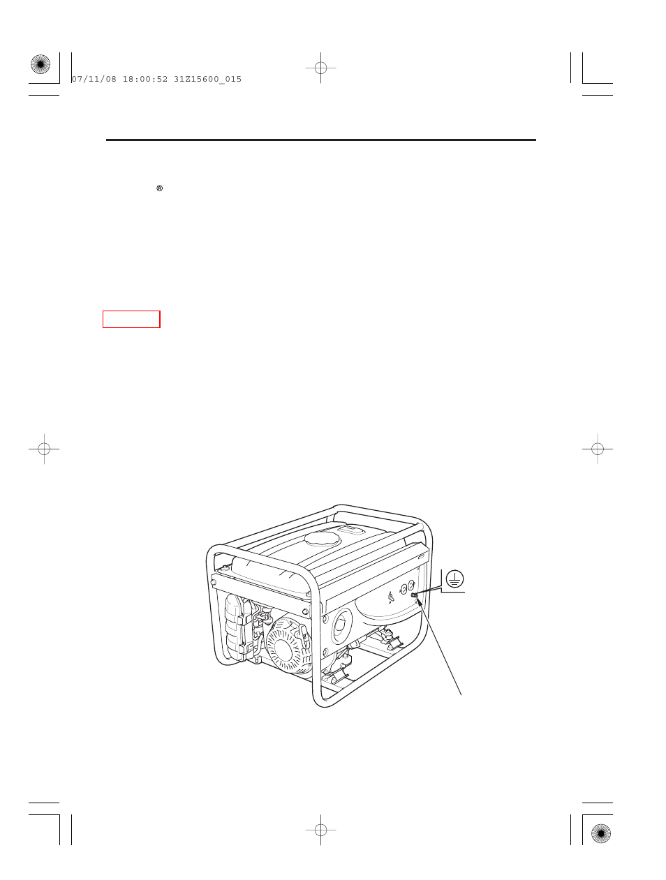 Features, Oil alert® system, Ground terminal | 14 control & features | HONDA EP2500CX User Manual | Page 16 / 72