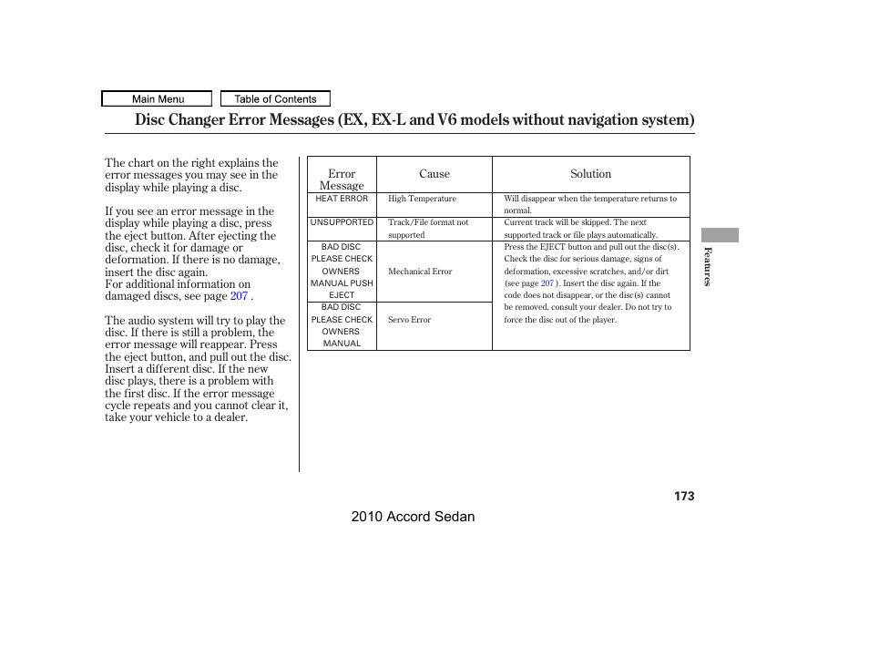 2010 accord sedan | HONDA 2010 Accord Sedan User Manual | Page 176 / 414