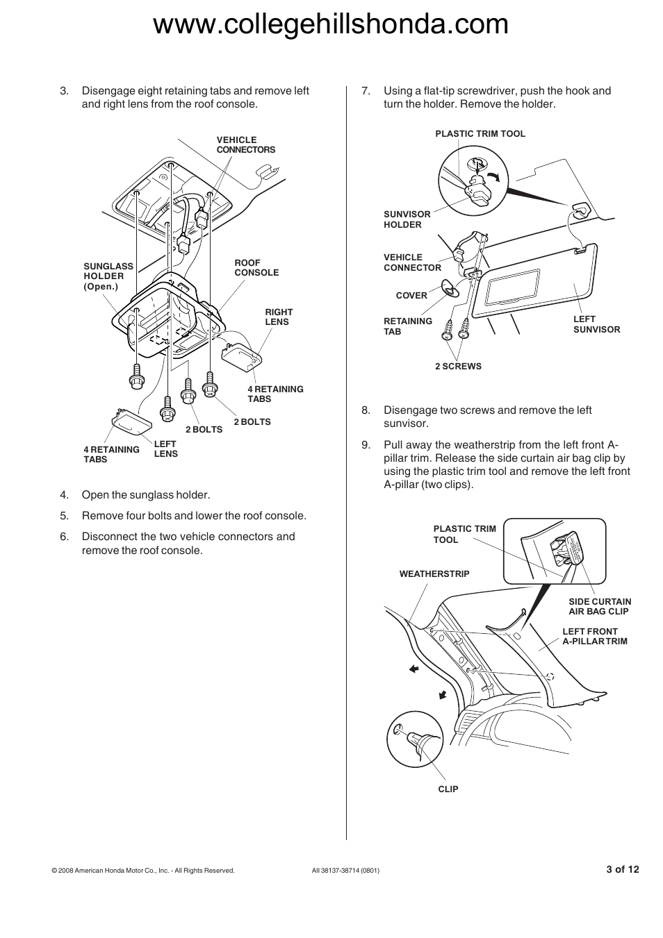 HONDA 08E02-SHJ-100B User Manual | Page 3 / 12