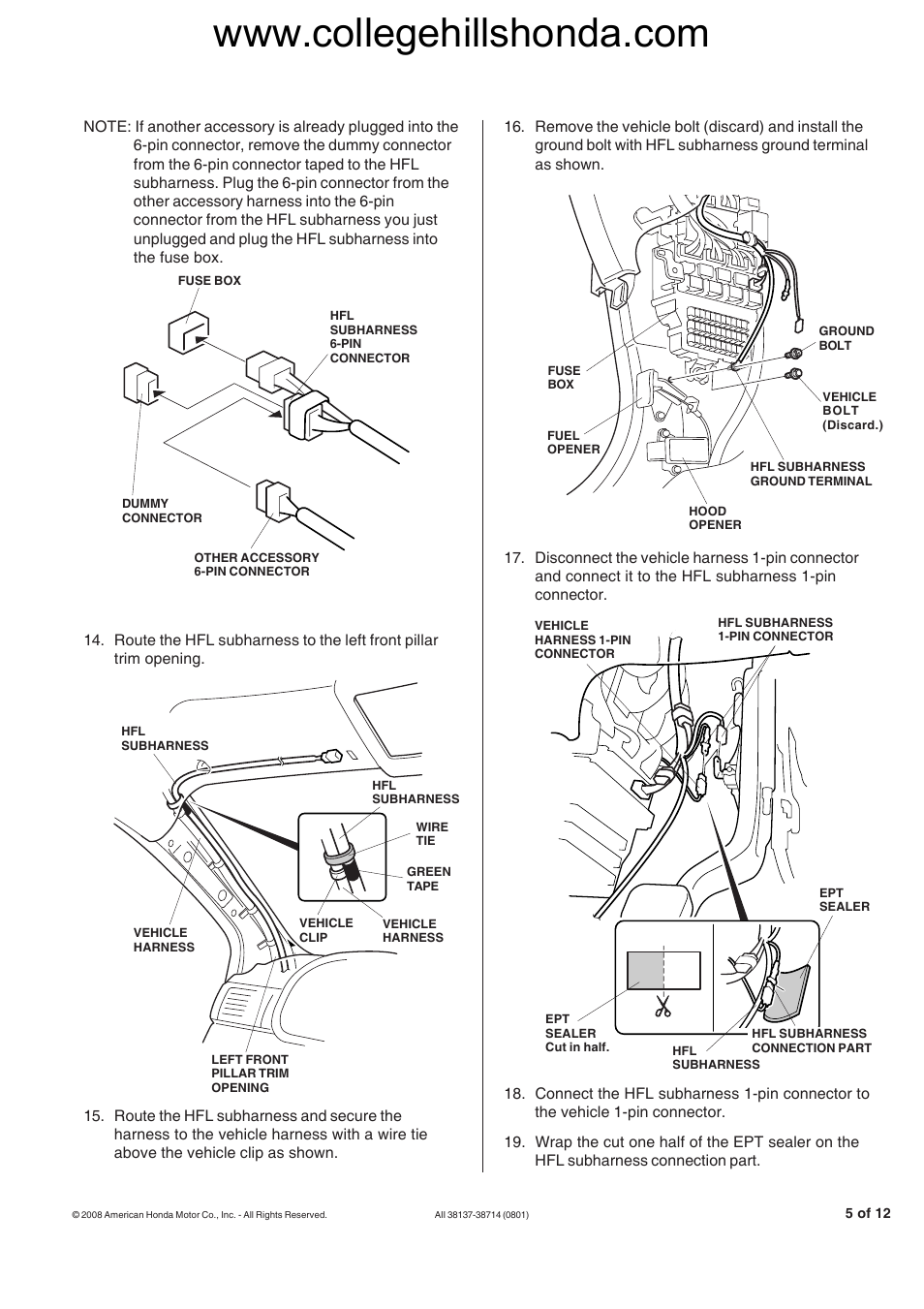 HONDA 08E02-SHJ-100B User Manual | Page 5 / 12