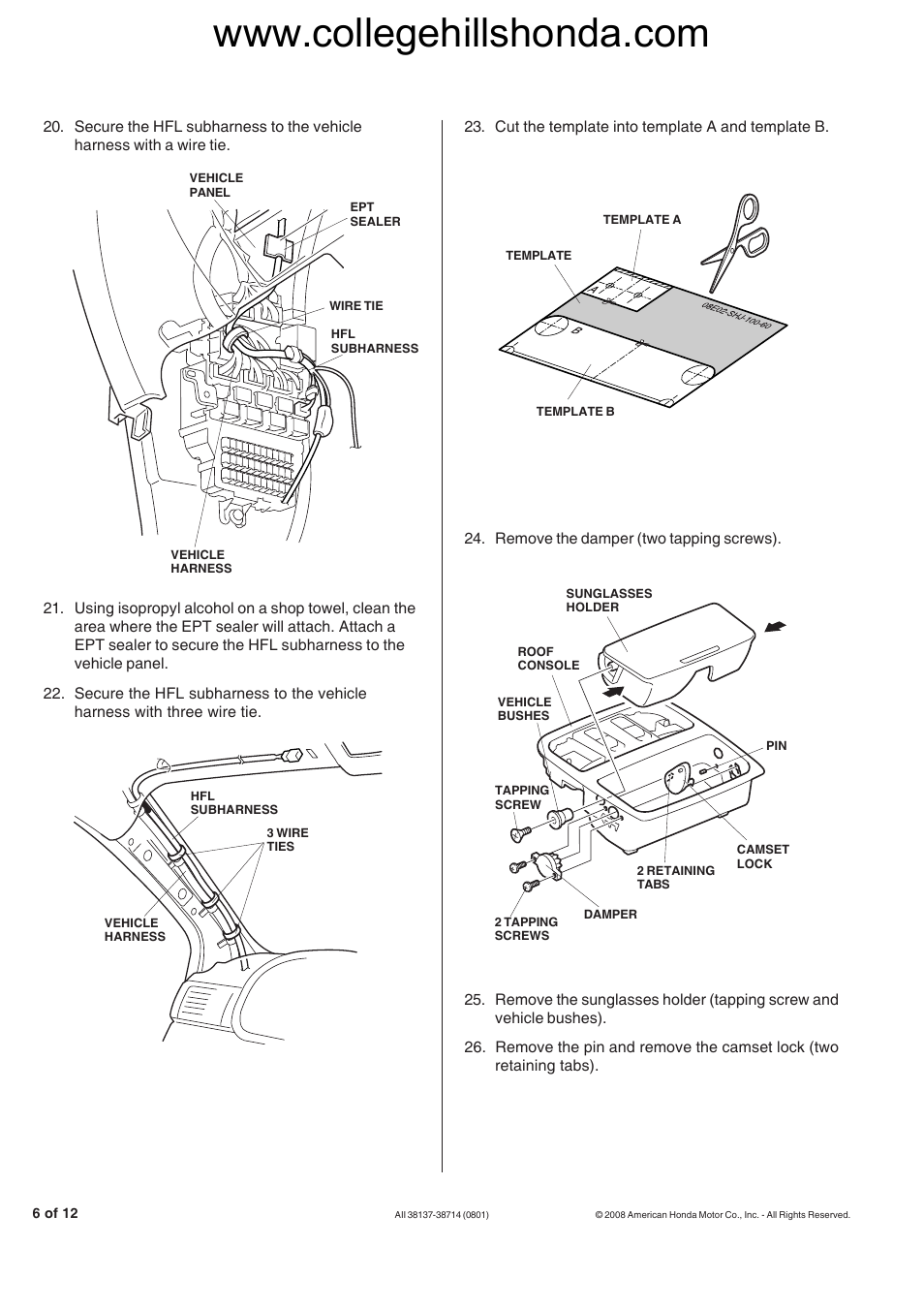 HONDA 08E02-SHJ-100B User Manual | Page 6 / 12