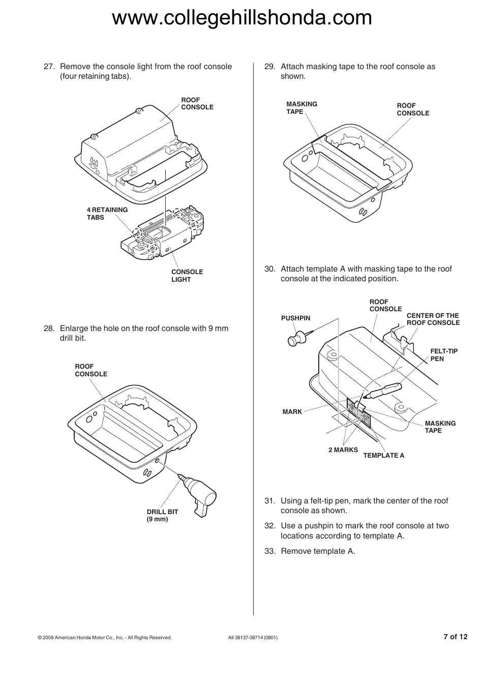 HONDA 08E02-SHJ-100B User Manual | Page 7 / 12