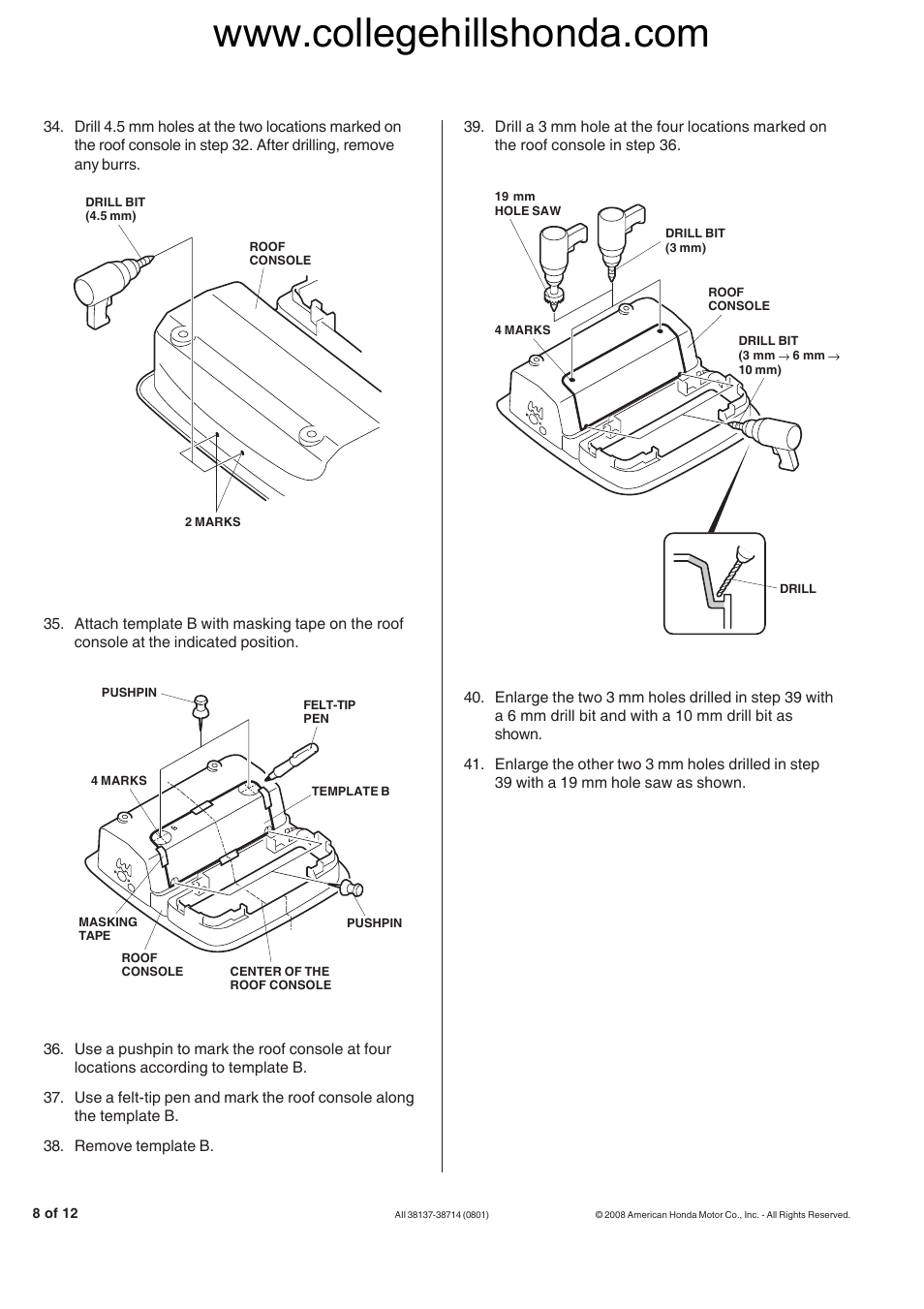 HONDA 08E02-SHJ-100B User Manual | Page 8 / 12