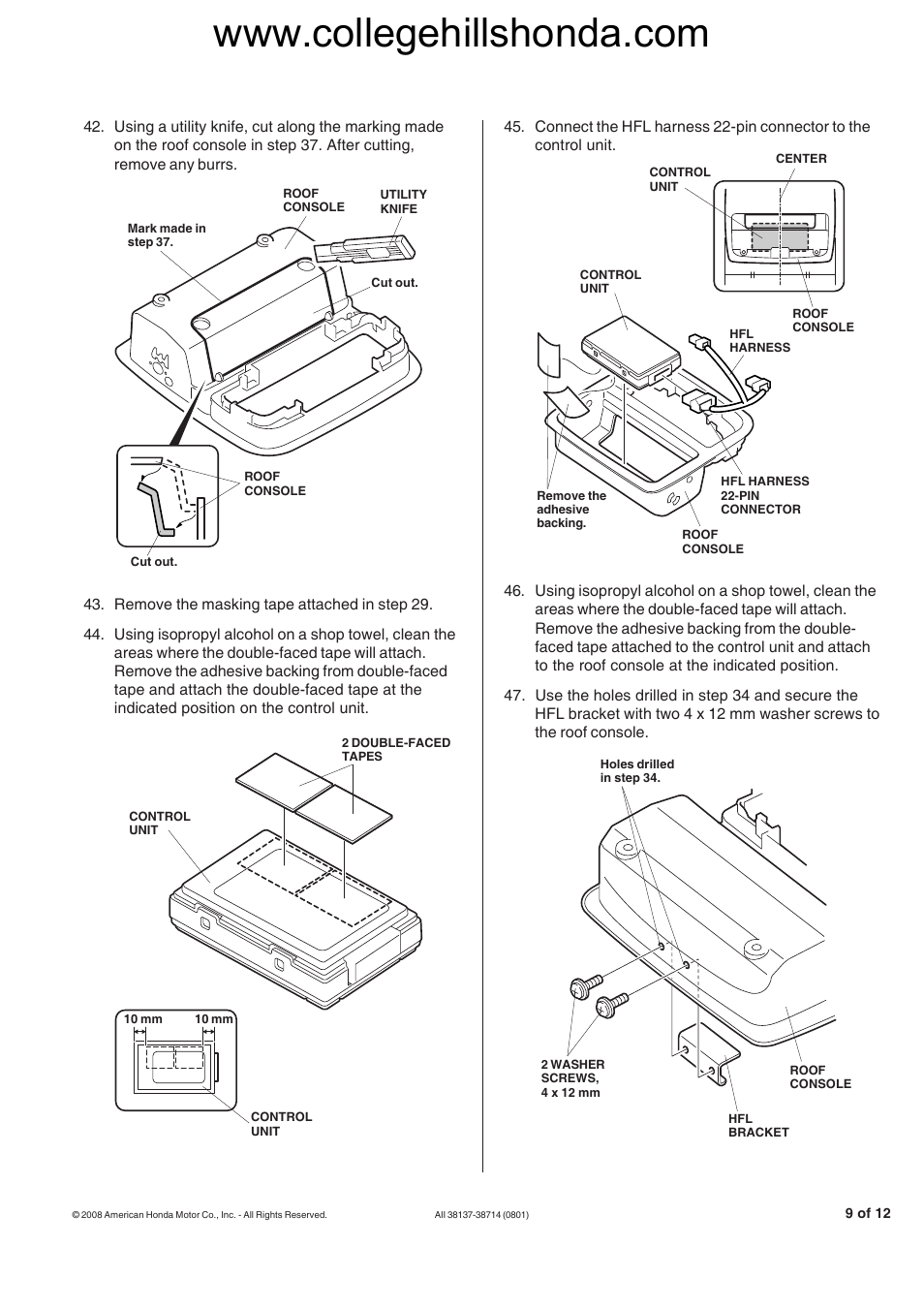 HONDA 08E02-SHJ-100B User Manual | Page 9 / 12