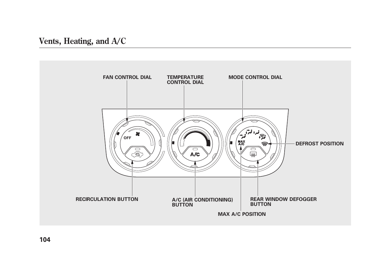 Vents, heating, and a/c | HONDA 2010 Element User Manual | Page 110 / 346