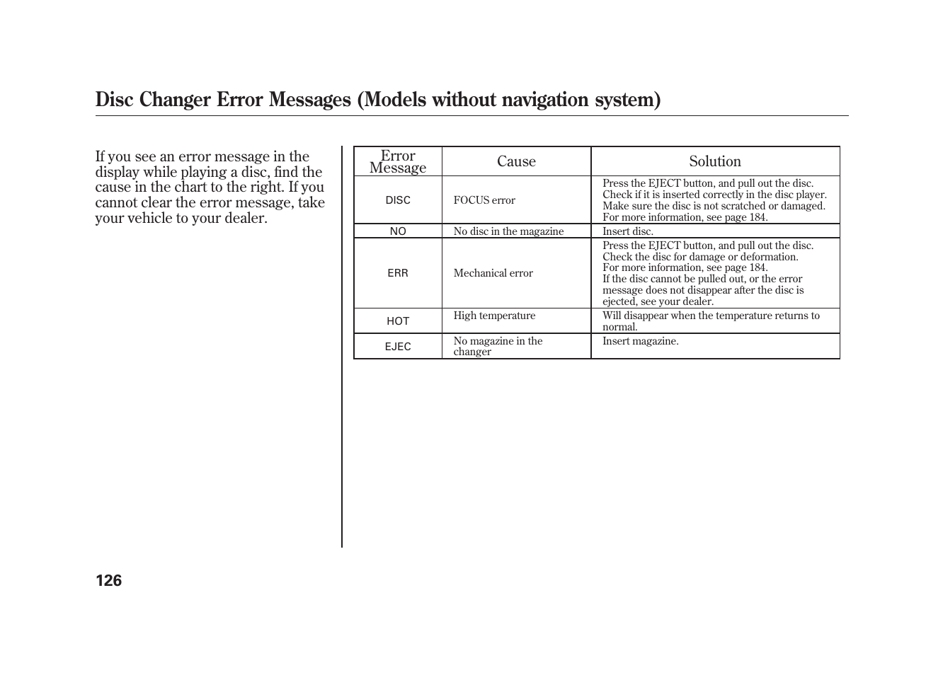 HONDA 2010 Element User Manual | Page 132 / 346