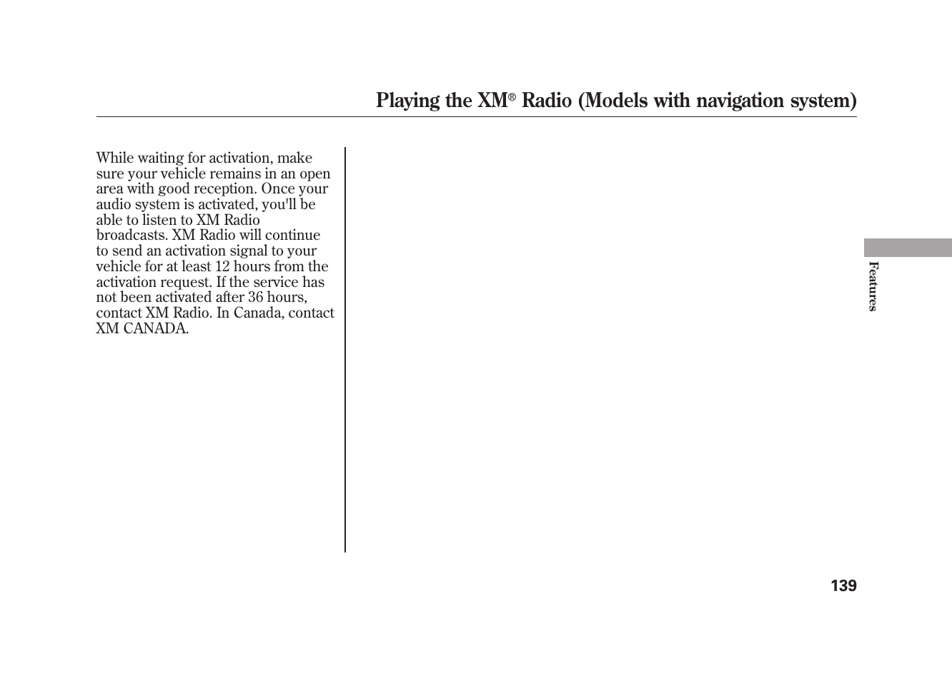 Playing the xm, Radio (models with navigation system) | HONDA 2010 Element User Manual | Page 145 / 346