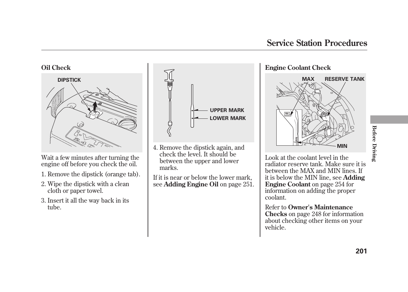 Service station procedures | HONDA 2010 Element User Manual | Page 207 / 346