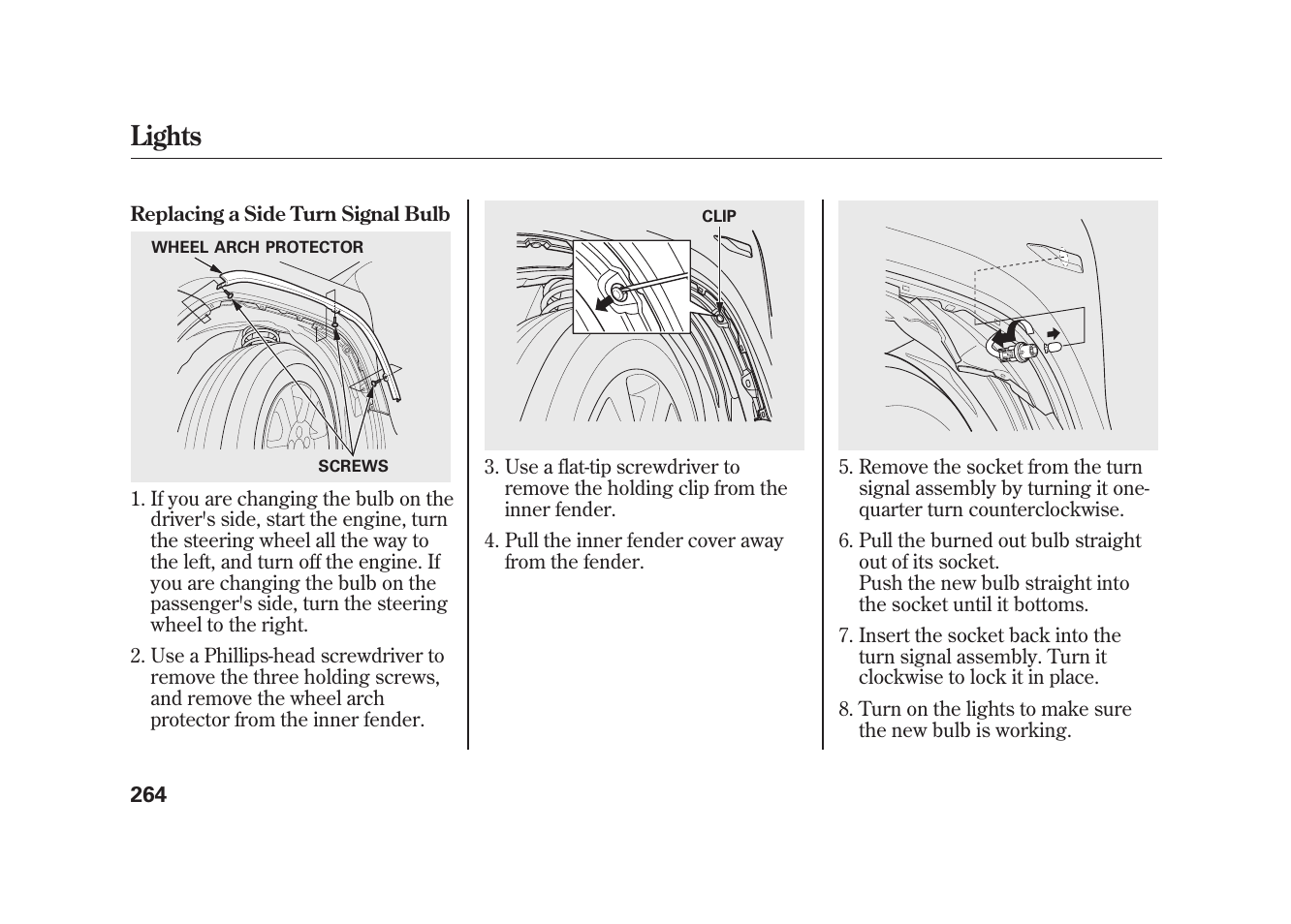 Lights | HONDA 2010 Element User Manual | Page 270 / 346