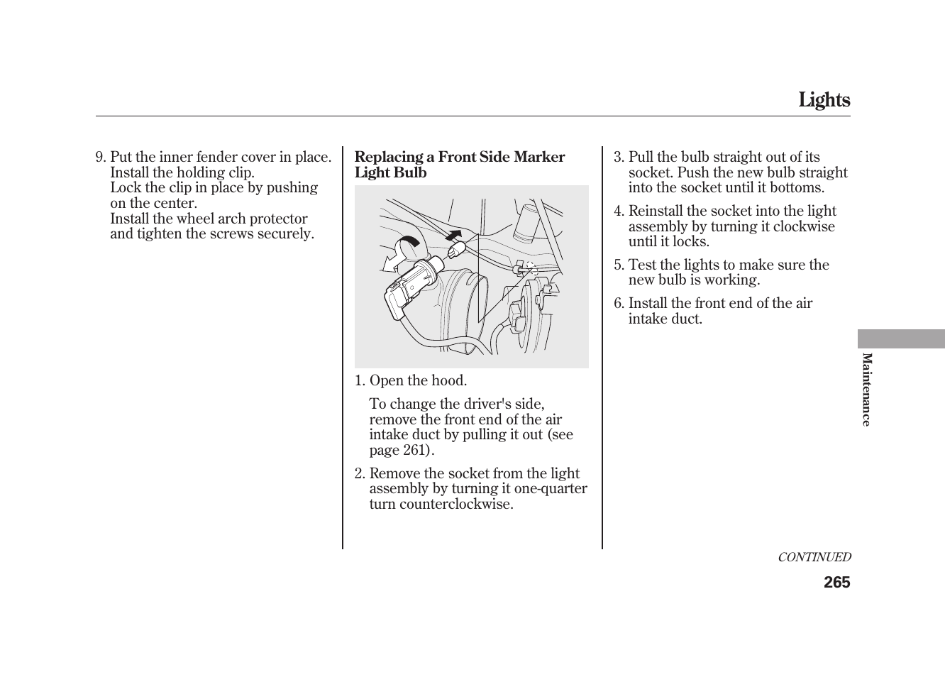 Lights | HONDA 2010 Element User Manual | Page 271 / 346