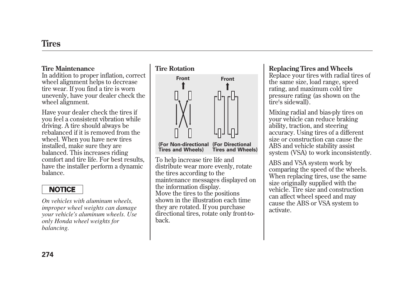 Tires | HONDA 2010 Element User Manual | Page 280 / 346