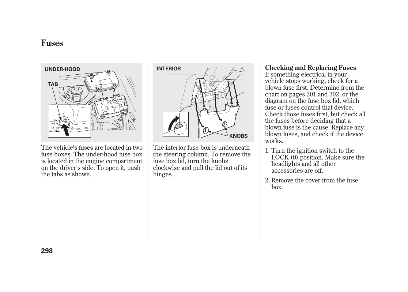 Fuses | HONDA 2010 Element User Manual | Page 304 / 346