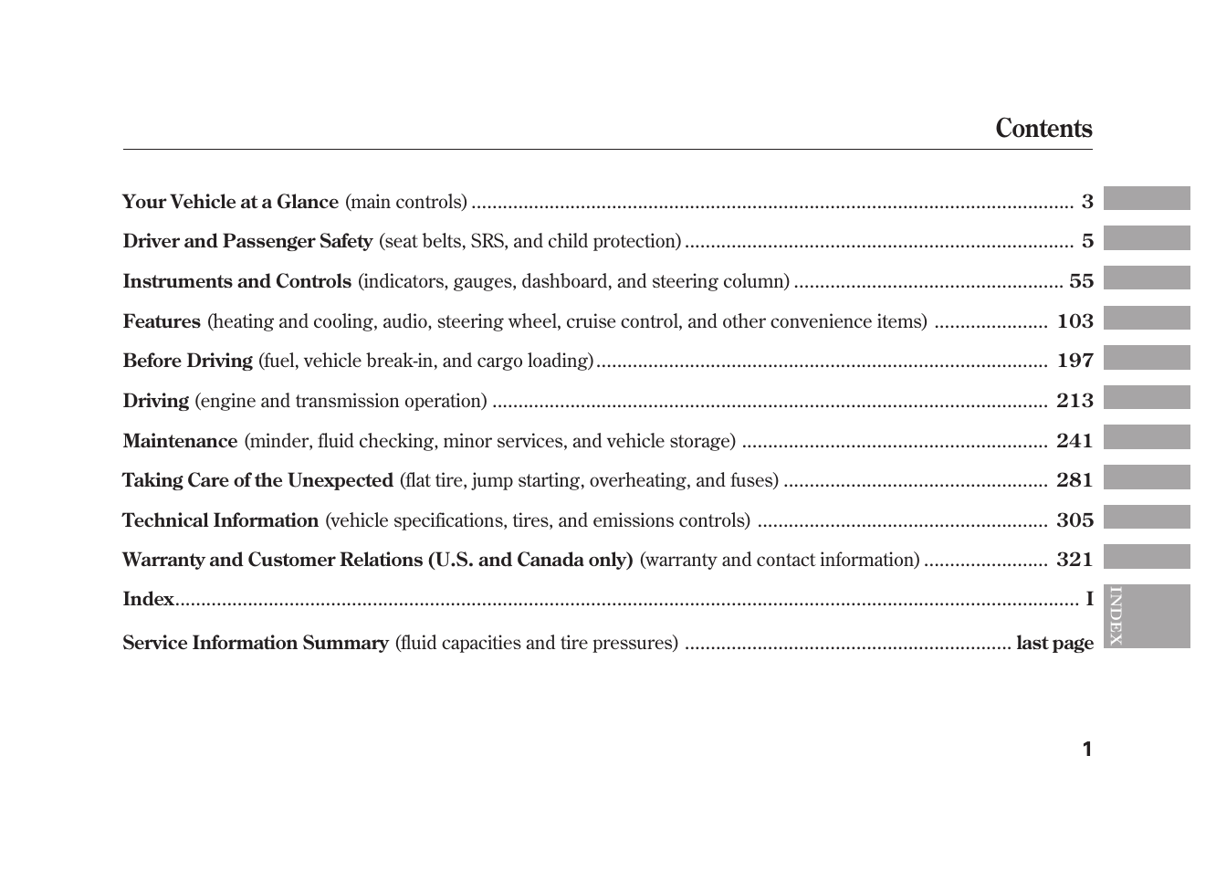 HONDA 2010 Element User Manual | Page 7 / 346