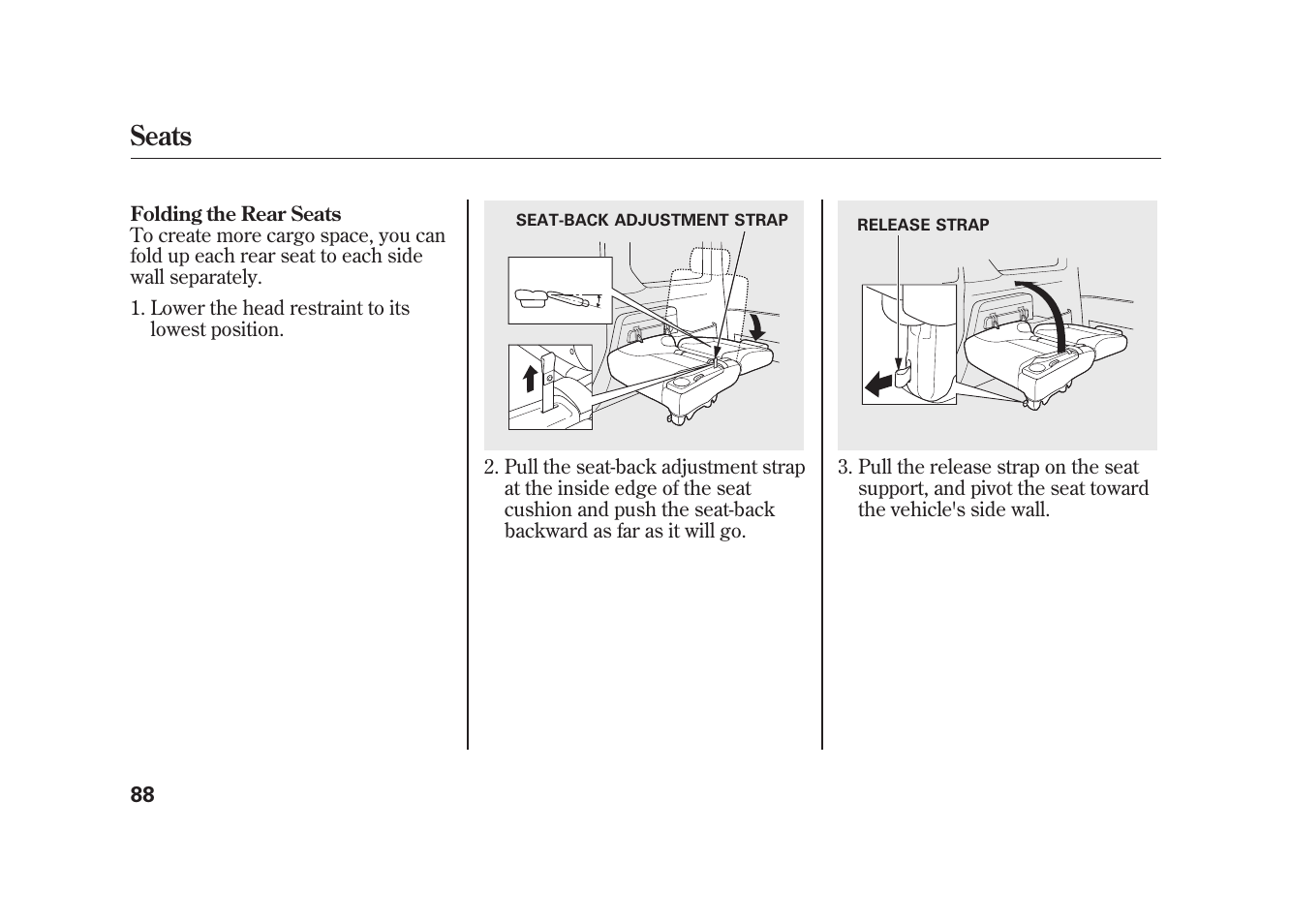 Seats | HONDA 2010 Element User Manual | Page 94 / 346