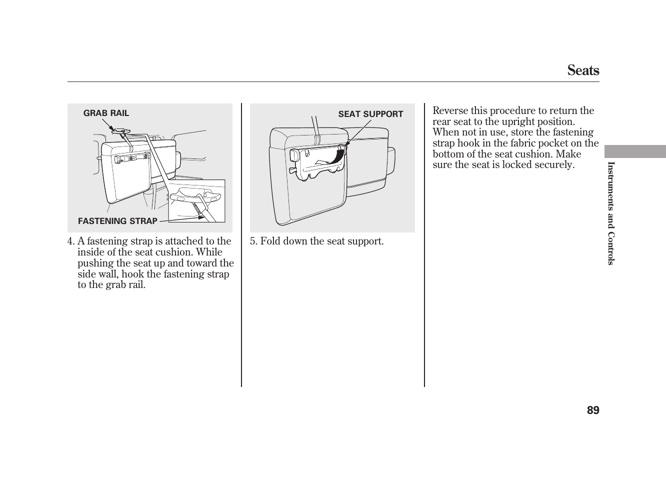 Seats | HONDA 2010 Element User Manual | Page 95 / 346