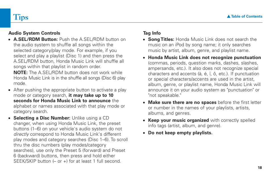 Tips | HONDA CR-V 2004 User Manual | Page 18 / 21