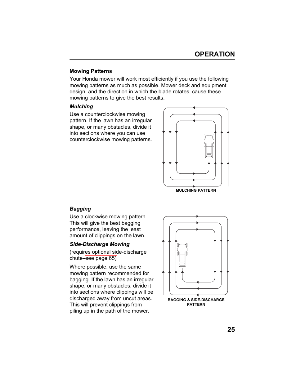 Operation 25 | HONDA HRB217TDA User Manual | Page 27 / 76
